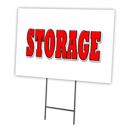 Signmission Storage Yard Sign & Stake outdoor plastic coroplast window, C-1824 Storage C-1824 Storage